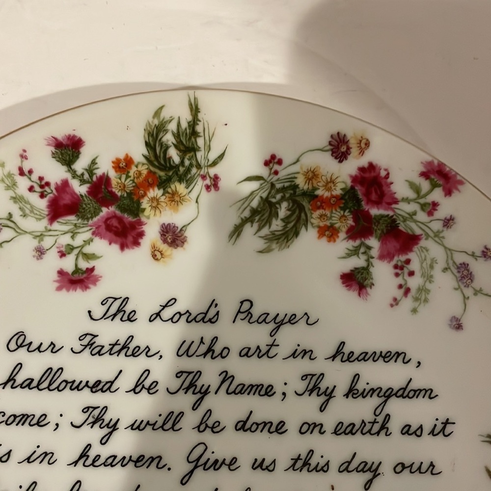 Vintage Royal Halsey Lord’s Prayer Plate